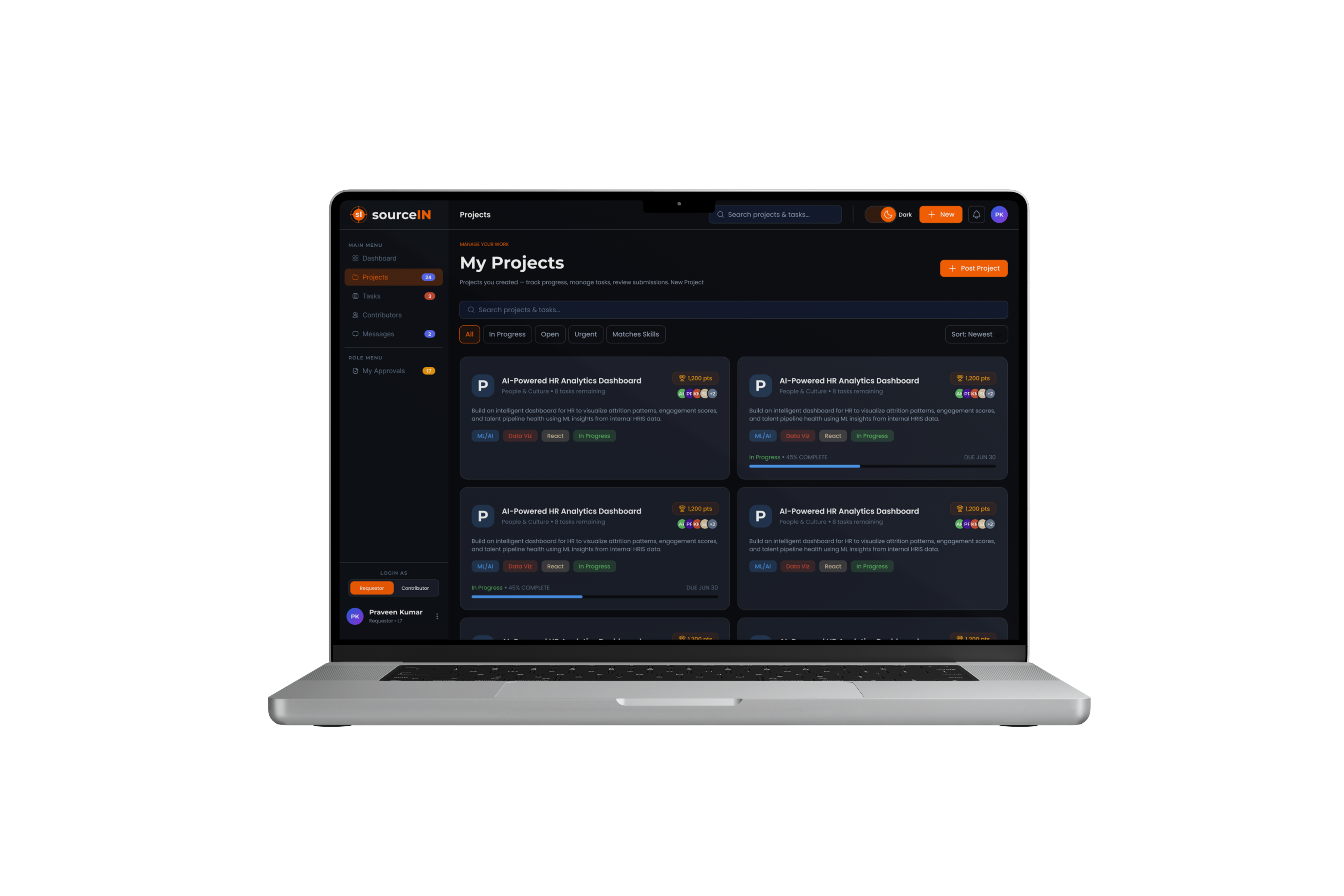 SourceIN project marketplace